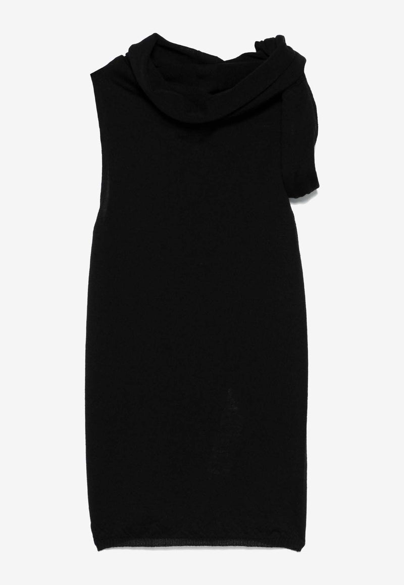 Rick Owens Asymmetrical Neck Sleeveless Top Black RP01E7666M_09