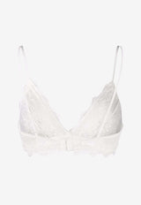 Anine Bing Semi-Sheer Lace Bra with Trim White A100003_150