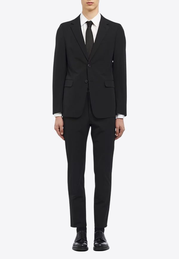 Prada Single-Breasted Wool-Blend Suit Black UAF420S15211QL_F0002