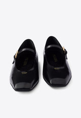 Prada Mary-Jane Leather Ballet Flats Black 1F826NF015055_F0002