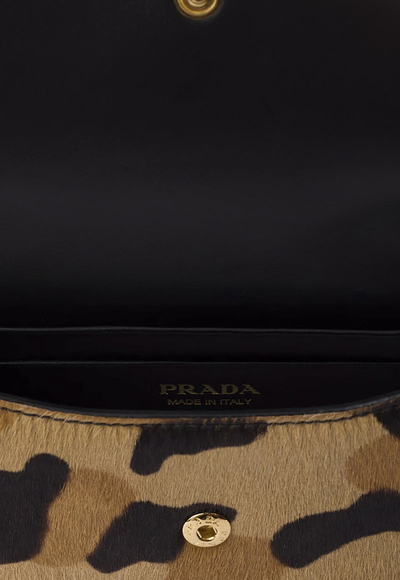 Prada Leopard Print Chain Clutch Brown 1MR0342C7B_F0151