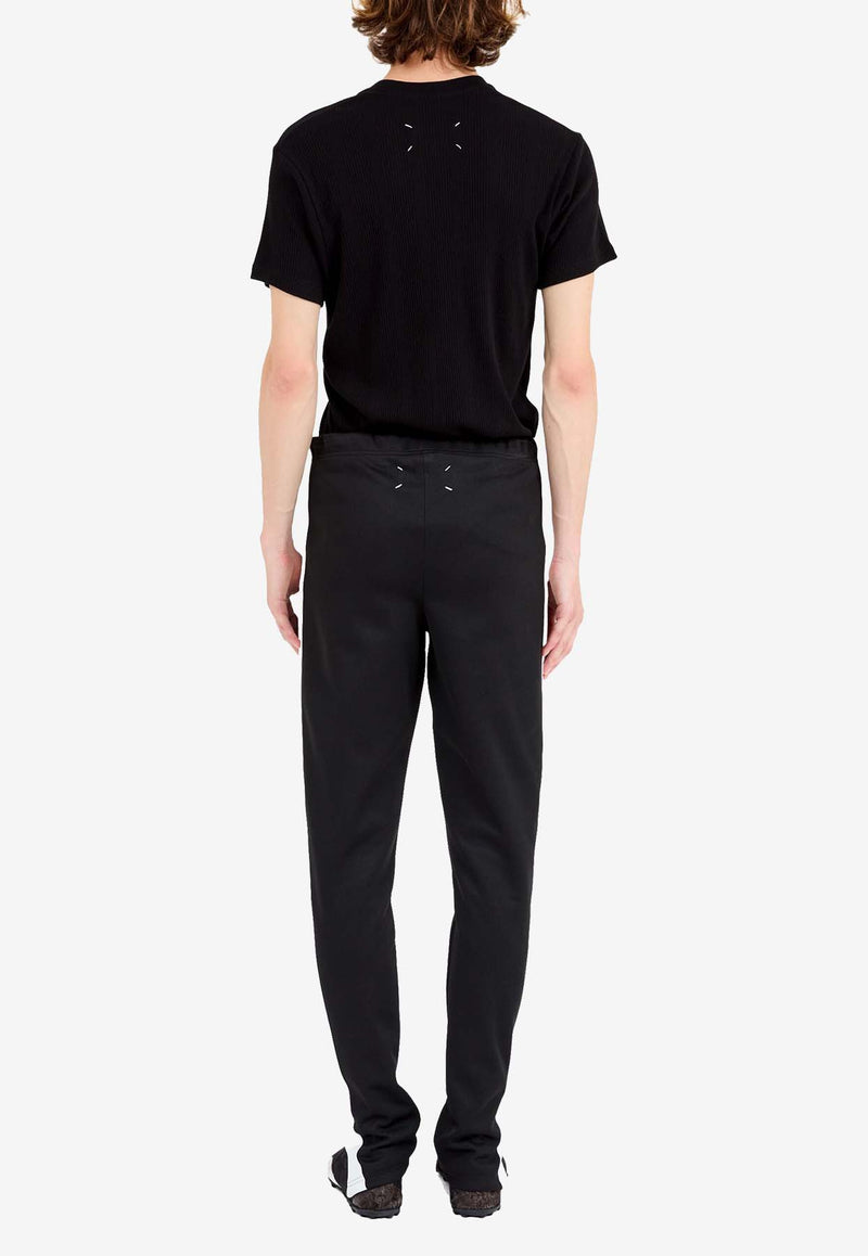 Maison Margiela Four Stitch Logo Skinny Track Pants Black S50KA0675S23168_900