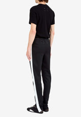 Maison Margiela Four Stitch Logo Skinny Track Pants Black S50KA0675S23168_900