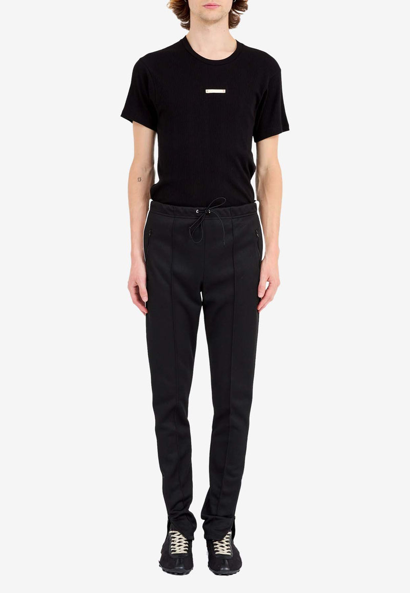 Maison Margiela Four Stitch Logo Skinny Track Pants Black S50KA0675S23168_900
