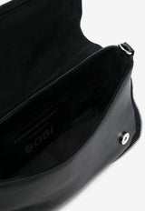 Jérôme Dreyfuss Small Bobi Leather Crossbody Bag Black 44BOBISAG_Noir Silver