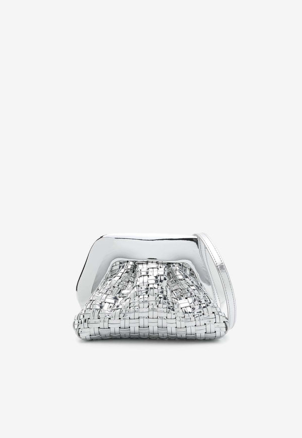 Themoiré Gea Weaved Laminated Clutch Bag Silver TMSR25GMWL_18