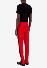 Maison Margiela Four Stitch Logo Skinny Track Pants Red S50KA0675S22460_314