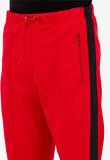 Maison Margiela Four Stitch Logo Skinny Track Pants Red S50KA0675S22460_314