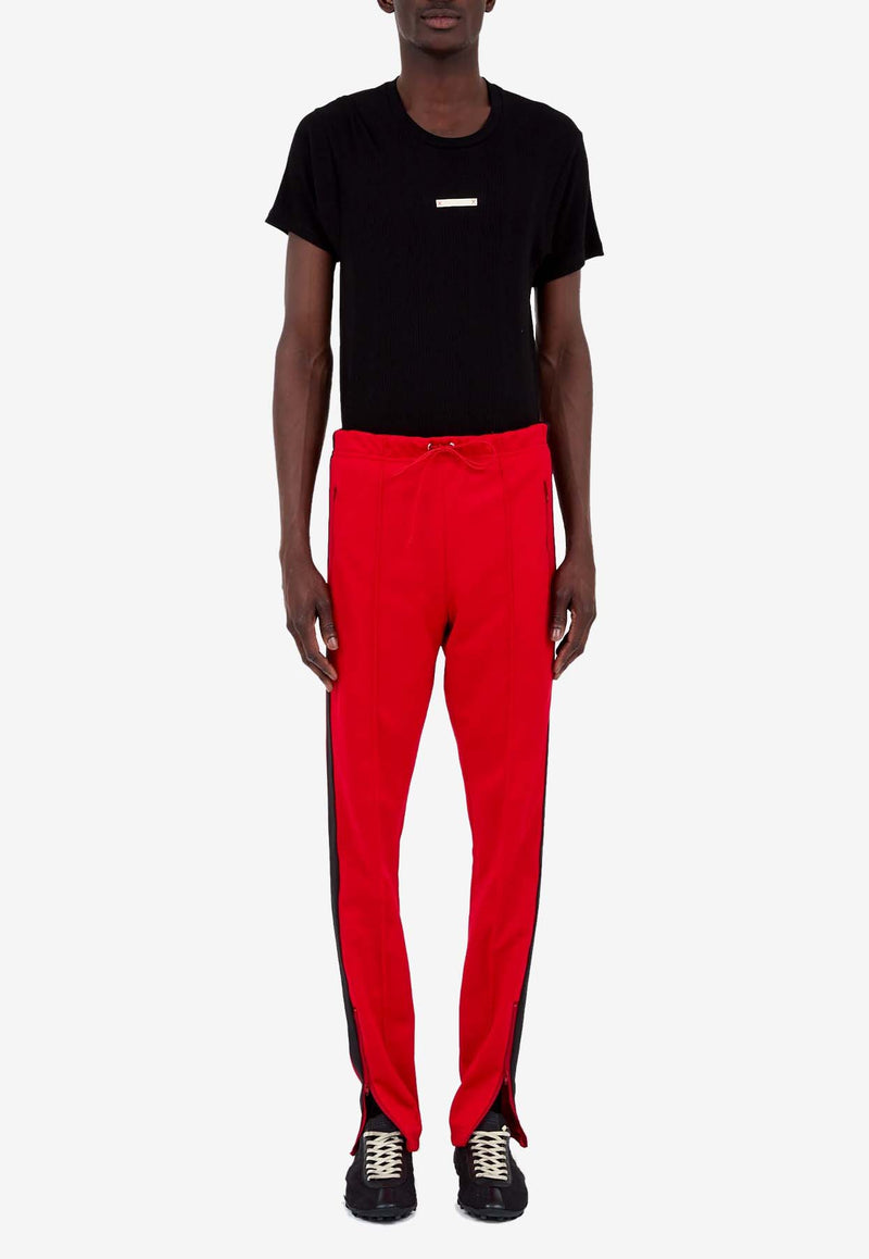 Maison Margiela Four Stitch Logo Skinny Track Pants Red S50KA0675S22460_314