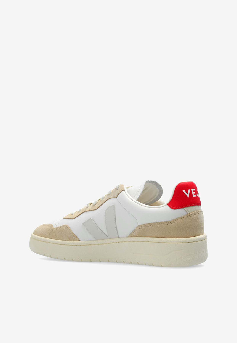Veja V-90 Leather Low-Top Sneakers White VD2003459A_EXTRA-WHITE/PIERRE/PEKIN
