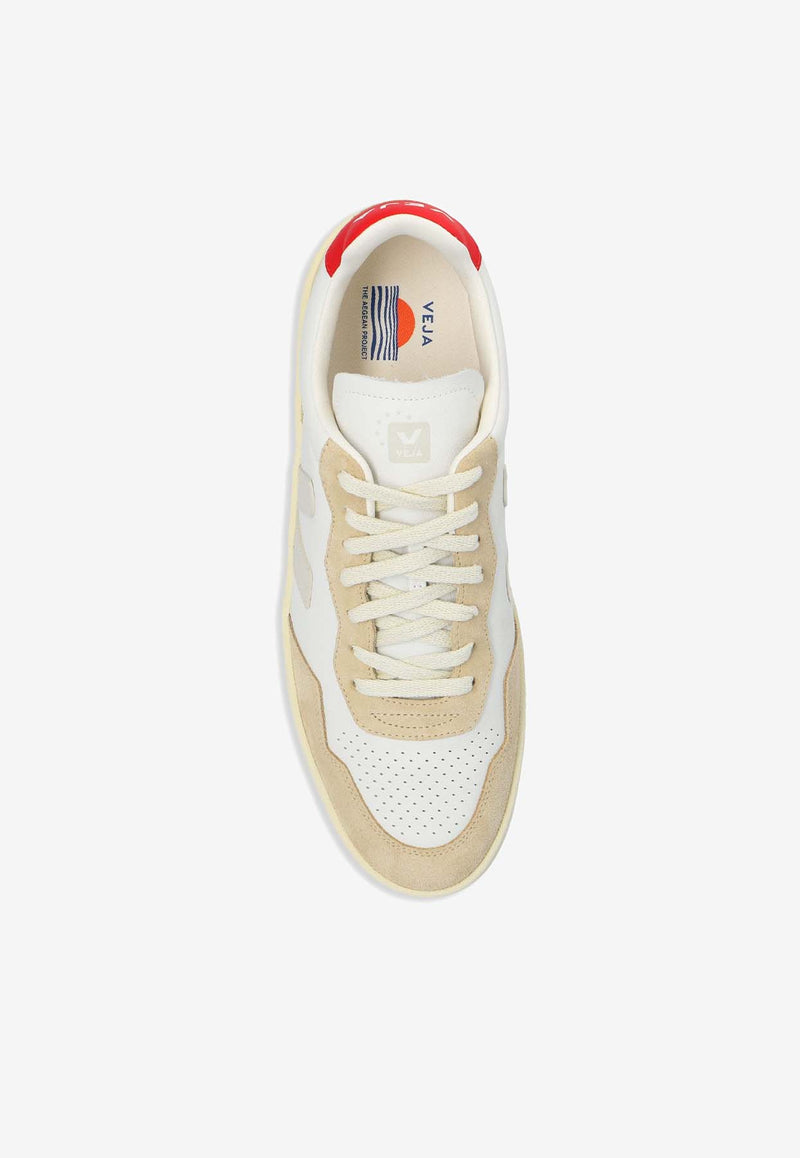 Veja V-90 Leather Low-Top Sneakers White VD2003459A_EXTRA-WHITE/PIERRE/PEKIN