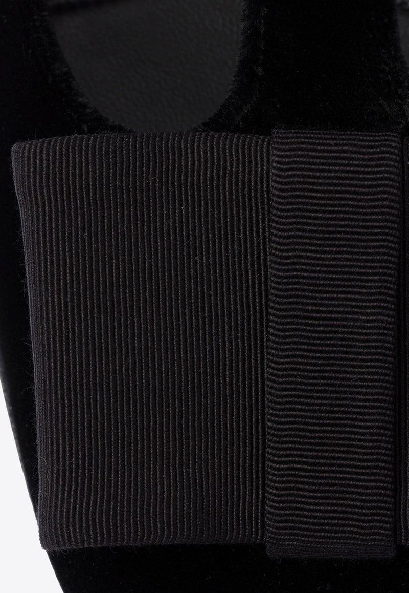 Prada 35 Bow Velvet Pumps Black 1I818NF035068_F0002