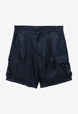 Prada Silk Cargo Shorts Blue SPH460SOOO16GE_F0008
