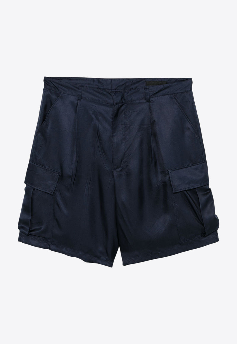 Prada Silk Cargo Shorts Blue SPH460SOOO16GE_F0008