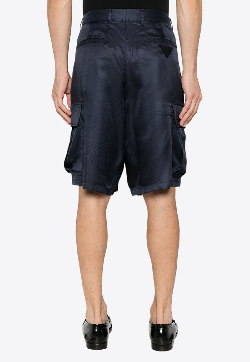Prada Silk Cargo Shorts Blue SPH460SOOO16GE_F0008
