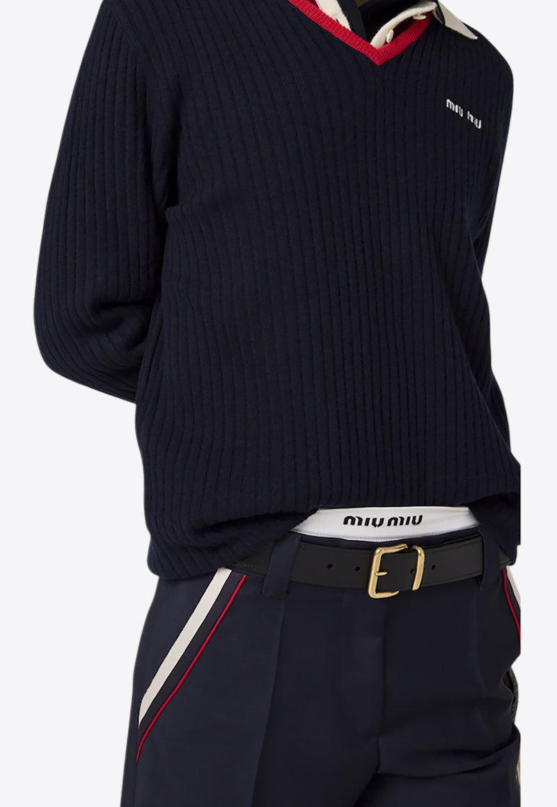 Miu Miu Straight-Leg Pants Blue MP1840SOOO12I1_F0124