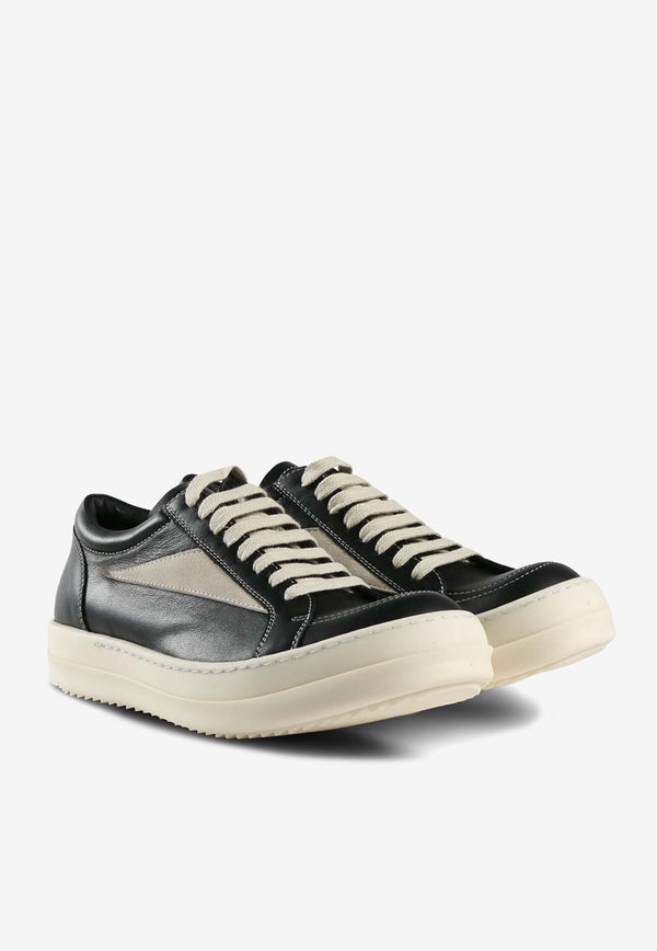 Rick Owens Vintage Leather Low-Top Sneakers Black RP01E7888LCOLVS_911