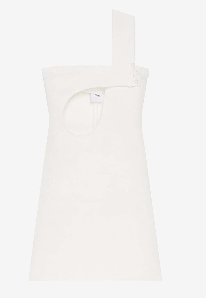 Courrèges Satin Cut-Out Mini Dress White 125CRO558PL0162_0001