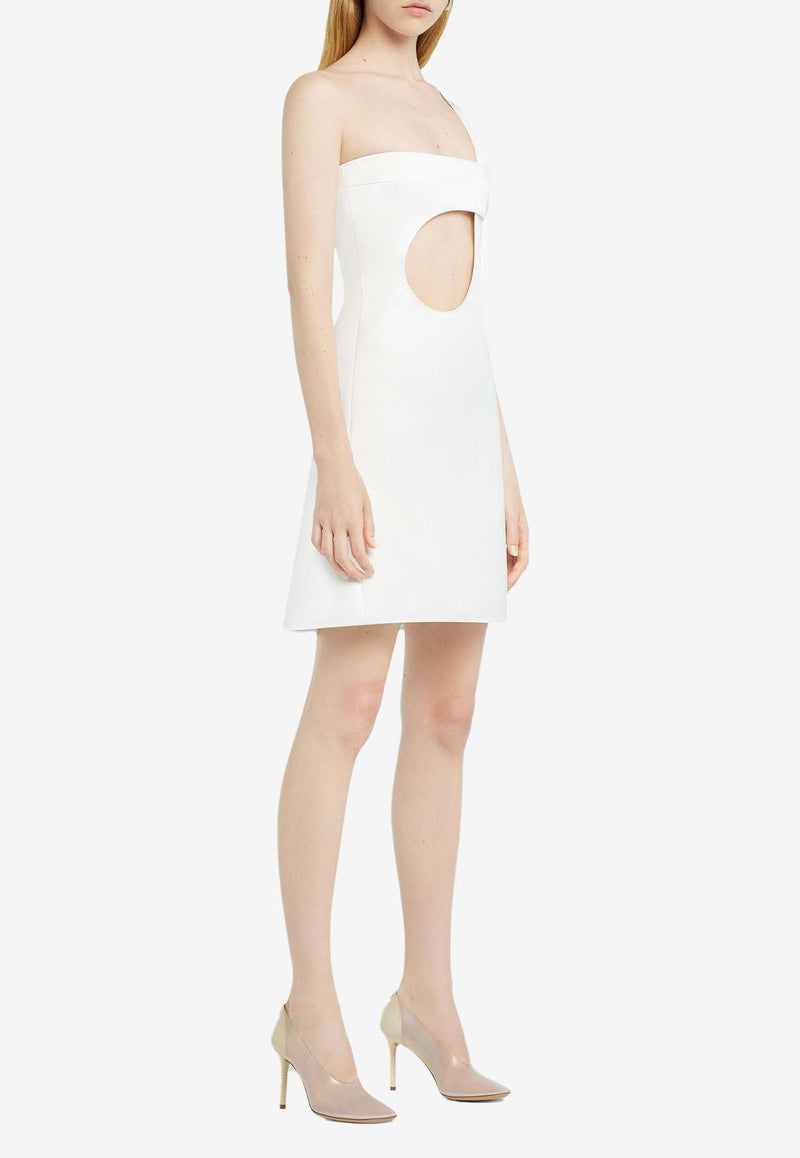 Courrèges Satin Cut-Out Mini Dress White 125CRO558PL0162_0001