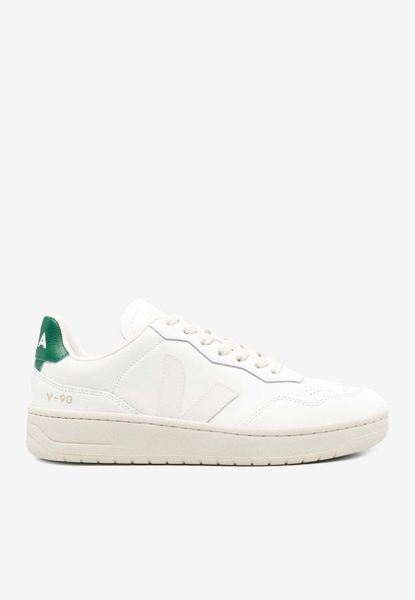 Veja V-90 Leather Low-Top Sneakers White VD2003706A_EXTRA-WHITE/GOLF