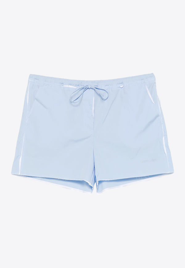 Miu Miu Logo Embroidered Boxer Shorts Light Blue SP9453SOOO10RG_F0012