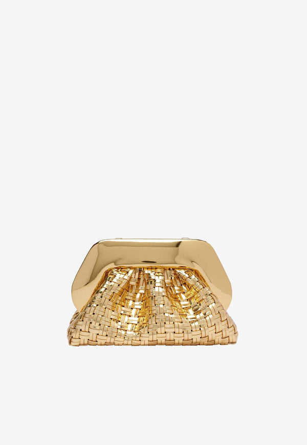 Themoiré Tia Weaved Metallic Clutch Bag Gold TMSR25TMWL_19