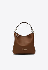 Gucci Mini GG Embossed Leather Bucket Bag Brown 815118AAEC2/Q_GUC-2718