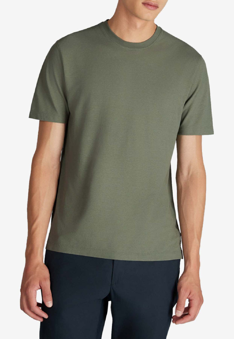 Glanshirt by Slowear Basic Crewneck T-shirt Sage 815214 ZG380_SAGE