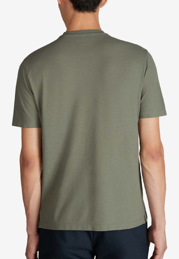 Glanshirt by Slowear Basic Crewneck T-shirt Sage 815214 ZG380_SAGE