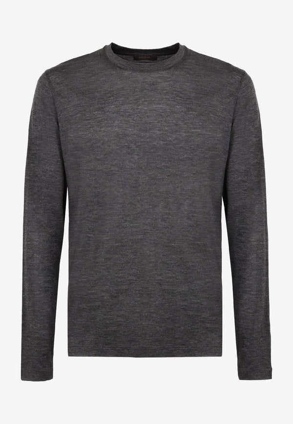 Glanshirt by Slowear Long-Sleeved Wool Sweater Gray 815234 ZM232_DARK GREY