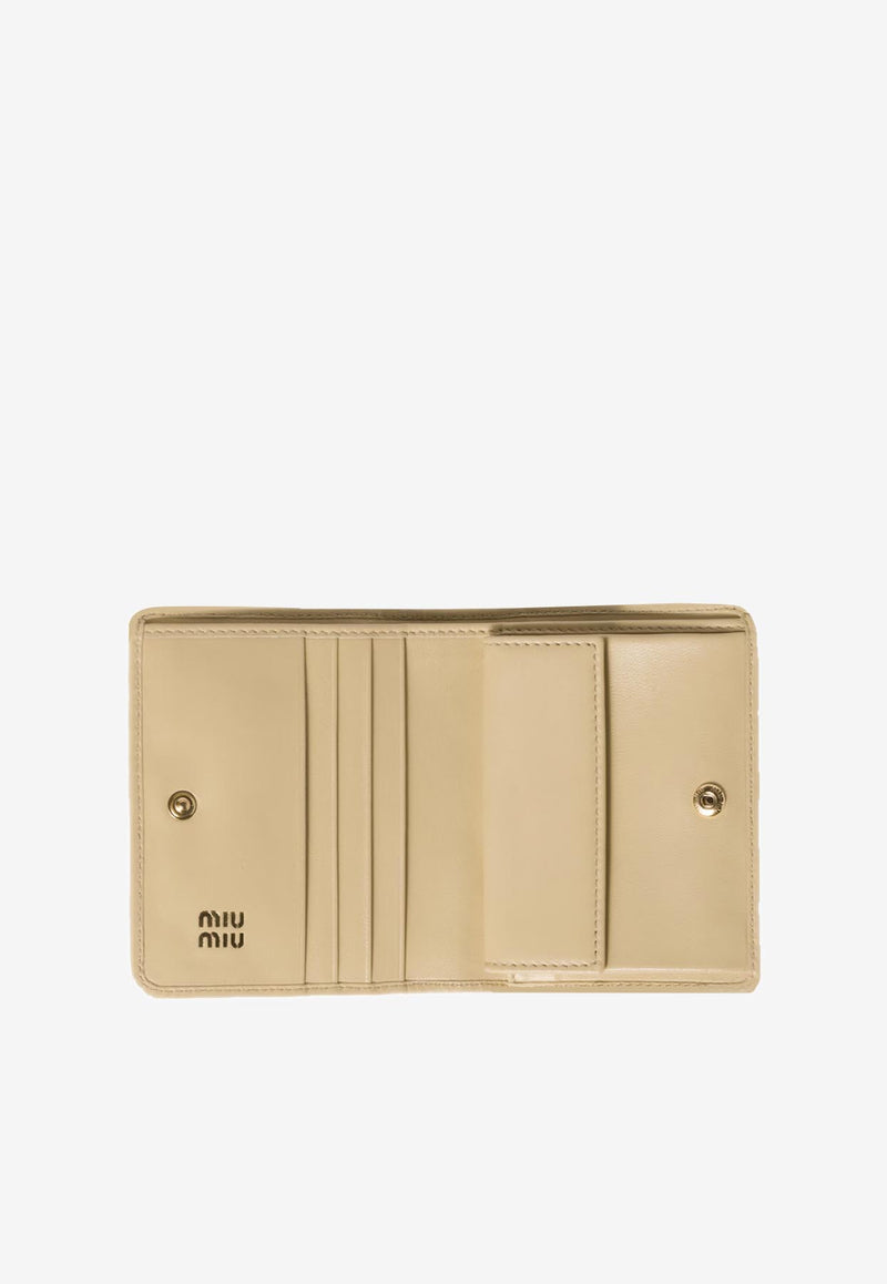 Miu Miu Small Matelassé Nappa Leather Wallet Cream 5MV204AFPP_F0K57
