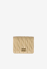 Miu Miu Small Matelassé Nappa Leather Wallet Cream 5MV204AFPP_F0K57