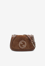 Gucci Medium Blondie Suede Crossbody Bag Brown 815715CAAAU/Q_GUC-2808