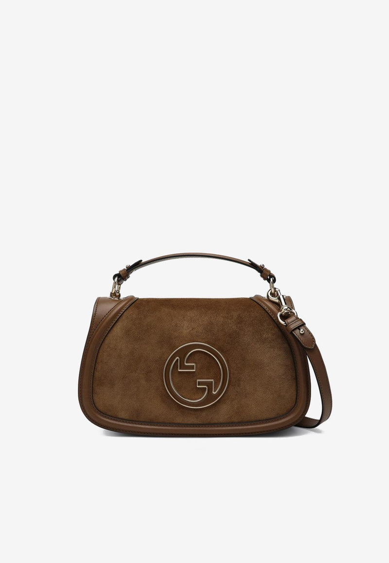 Gucci Mini Blondie Suede Crossbody Bag Brown 815719CAAAU/Q_GUC-2808