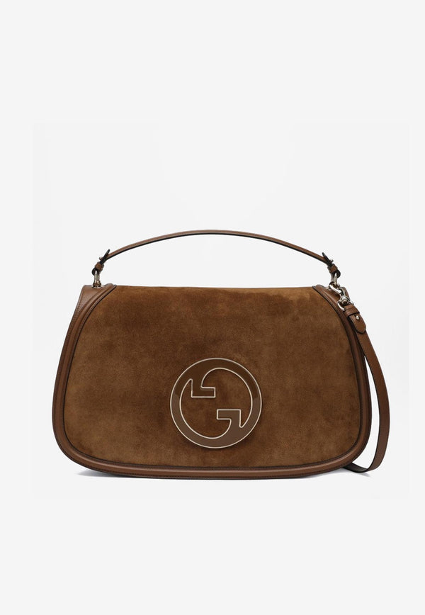 Gucci Large Blondie Suede Crossbody Bag Brown 815723CAAAU/Q_GUC-2808