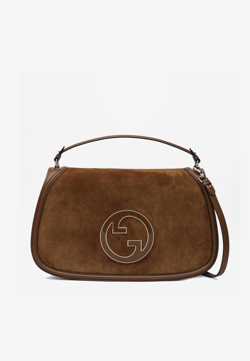 Gucci Large Blondie Suede Crossbody Bag Brown 815723CAAAU/Q_GUC-2808
