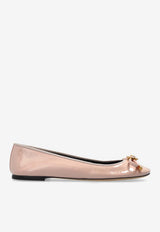 Opera Bow Patent Leather Ballet Flats
