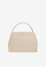 Salvatore Ferragamo Large Hug Leather Top Handle Bag Beige 219939 HUG SH M 780517-STONE