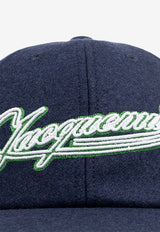 Logo Patch Baseball Cap in Wool-Blend