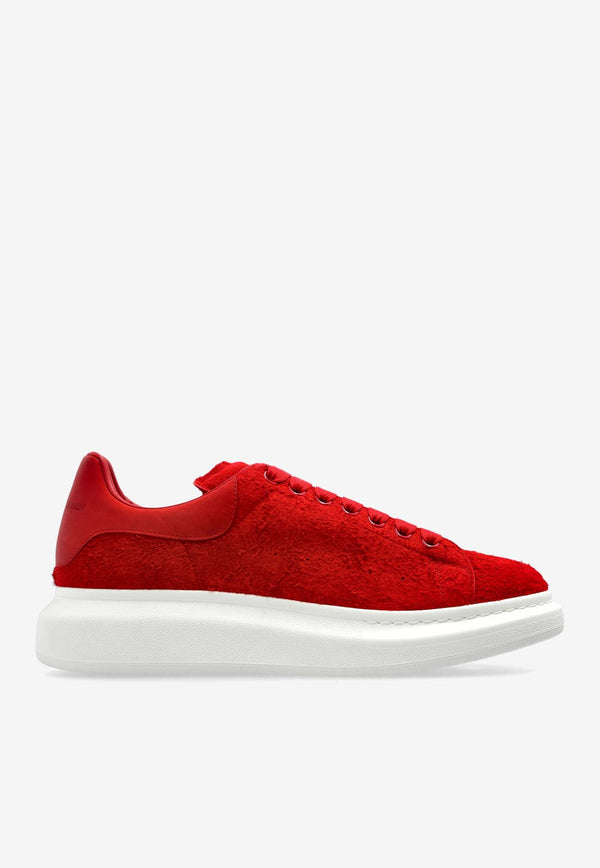 Alexander McQueen Oversized Suede Low-Top Sneakers Red 553680 WIADK-6053