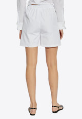 شورت أنتيوب قصير بحزام خصر مطاطي