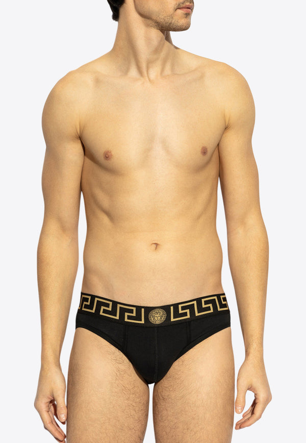Versace Greca Border Briefs - Set of 2 AU10180 1A10011-A83K