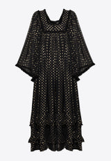 Long-Sleeved Ruffled Maxi Dress