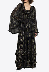 Long-Sleeved Ruffled Maxi Dress