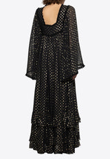 Long-Sleeved Ruffled Maxi Dress