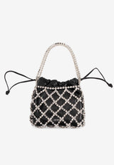 Off-White Crystal Embellished Handbag Black OWNN188C99 MET001-1001