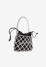 Off-White Crystal Embellished Handbag Black OWNN188C99 MET001-1001