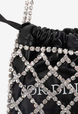 Off-White Crystal Embellished Handbag Black OWNN188C99 MET001-1001