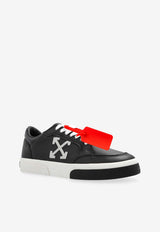 Off-White New Vulcanized Leather Sneakers Black OWIA288C99 LEA002-1001