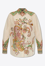Etro Floral Paisley Print Button-Up Shirt Multicolor WRIA0013-AK779 X0802